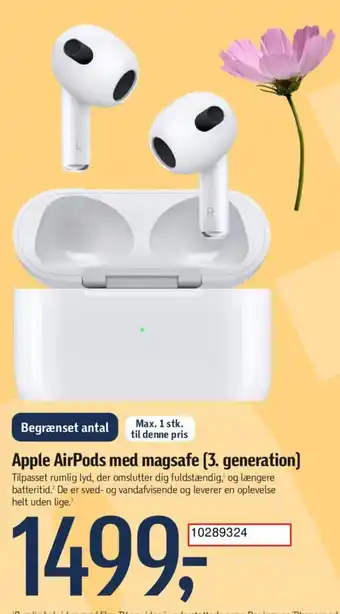 Føtex Apple AirPods med magsafe (3. generation] tilbud