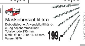 Harald Nyborg Maskinborsæt til træ tilbud