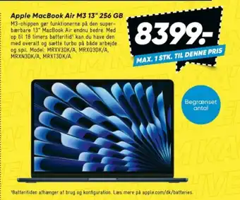 Bilka Apple MacBook Air M3 13" 256 GB tilbud