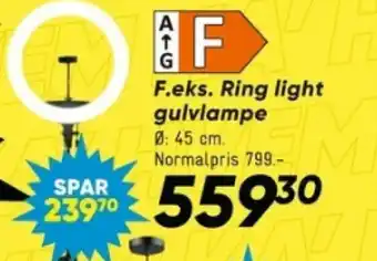 Bilka F.eks. Ring light gulvlampe tilbud