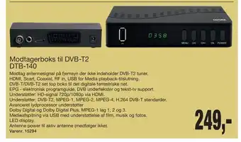 Harald Nyborg Modtagerboks til DVB-T2 DTB-140 tilbud