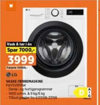 Power VASKE-TØRREMASKINE P4Y5VRP6W tilbud