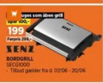 Power BORDGRILL SECG1000 tilbud