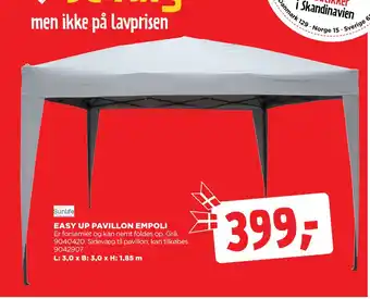 jem & fix EASY UP PAVILLON EMPOLI tilbud