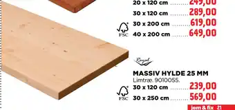 jem & fix MASSIV HYLDE 25 MM tilbud