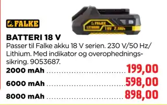 jem & fix BATTERI 18 V tilbud