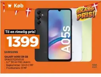 Power SAMSUNG GALAXY A05S 128 GB SMA057GZKVEUB tilbud