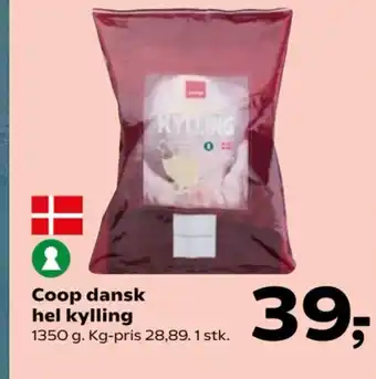 Kvickly Coop dansk hel kylling tilbud