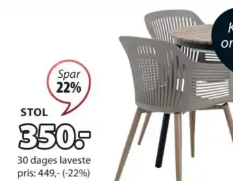 JYSK VANTORE STOL tilbud