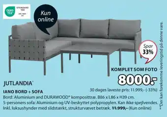 JYSK IANO BORD + SOFA tilbud
