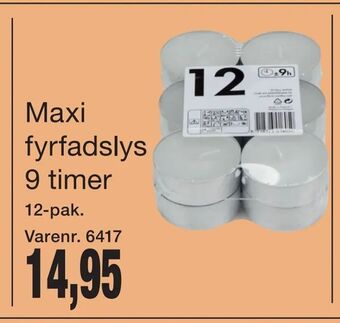 Harald Nyborg Maxi fyrfadslys 9 timer tilbud