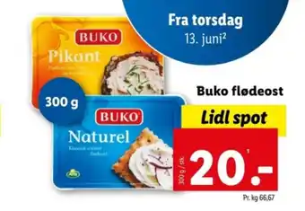 Lidl Buko flødeost tilbud