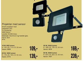 Harald Nyborg Projektør med sensor tilbud