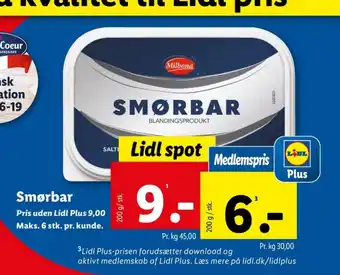Lidl Smørbar tilbud
