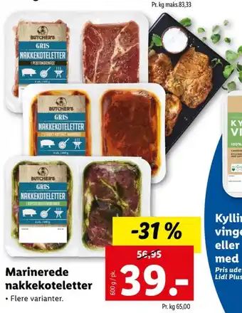 Lidl Nakkekoteletter tilbud