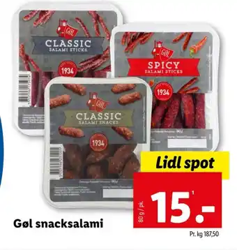 Lidl Salami Sticks Classic tilbud