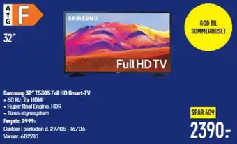 Elgiganten Samsung 32 15305 Full HD Smart-TV tilbud