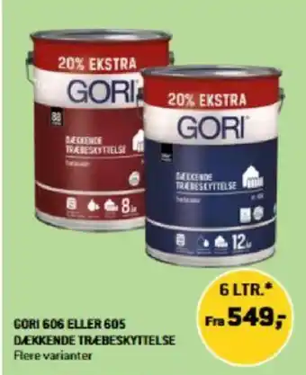 XL-BYG GORI 606 ELLER 605 DÆKKENDE TRÆBESKYTTELSE Flere varianter tilbud