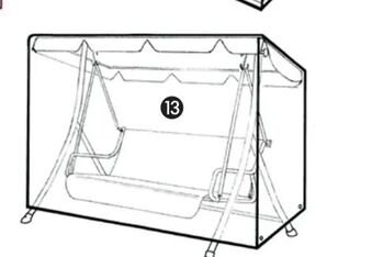 Harald Nyborg Luksus overtræk til havemøbler og parasoller i kraftig sort nylon tilbud