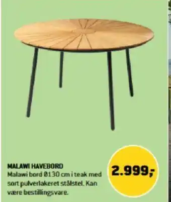 XL-BYG MALAWI HAVEBORD tilbud