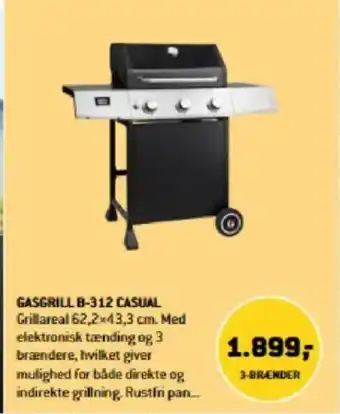 XL-BYG GASGRILL B-312 CASUAL tilbud