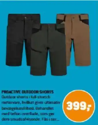 XL-BYG PROACTIVE OUTDOOR SHORTS tilbud