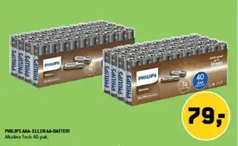 XL-BYG PHILIPS AAA-ELLER AA-BATTERI tilbud