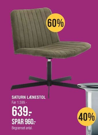 Ilva Saturn lænestol tilbud