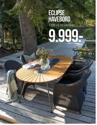 Ilva Eclipse havebord tilbud