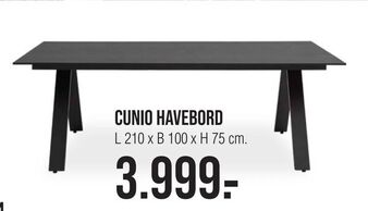 Ilva Cunio havebord tilbud