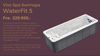 IWAO Vivo Spa Swimspa WaterFit 5 tilbud