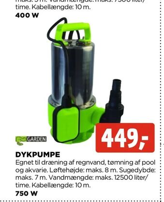jem & fix Dykpumpe tilbud