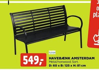 jem & fix Havebænk amsterdam tilbud