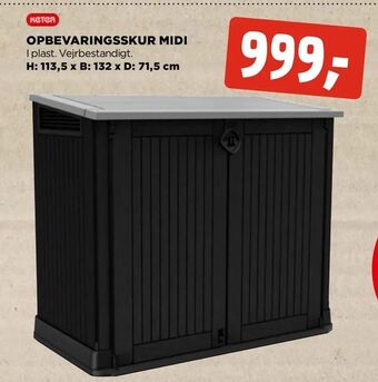 Opbevaringsskur midi