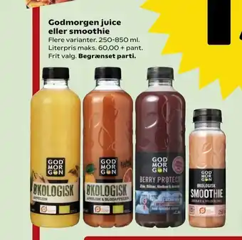 Kvickly Godmorgen juice eller smoothie tilbud