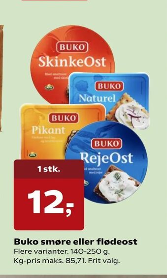 Kvickly Buko smøre eller flødeost tilbud