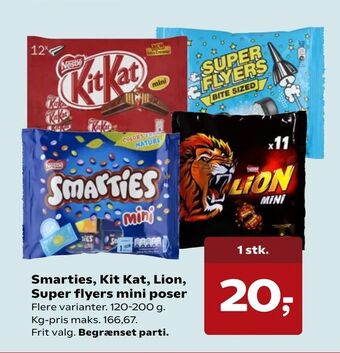Smarties, Kit Kat, Lion, Super flyers mini poser