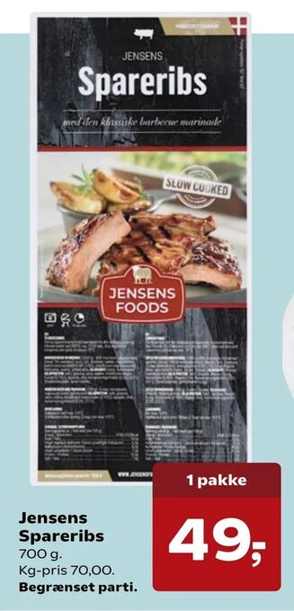 Kvickly Jensens Spareribs tilbud
