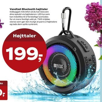 Vandtæt Bluetooth højttaler