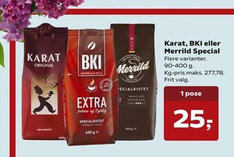 Kvickly Karat, BKI eller Merrild Special tilbud