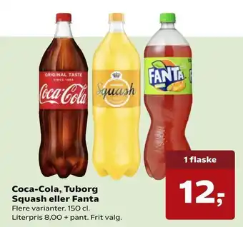 Kvickly Coca-Cola, Tuborg Squash eller Fanta tilbud