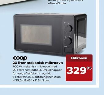 Kvickly 20 liter mekanisk mikroovn tilbud