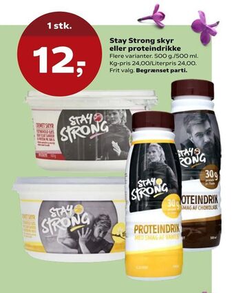 Kvickly Stay Strong skyr eller proteindrikke tilbud