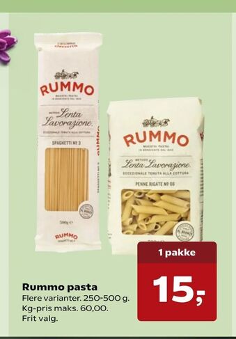 Kvickly Rummo pasta tilbud