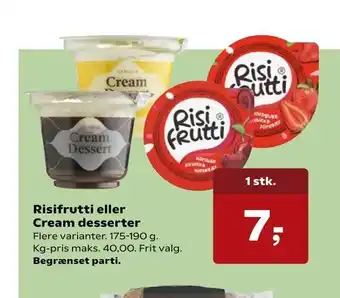 Risifrutti eller Cream desserter