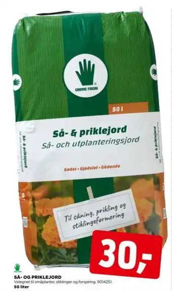 jem & fix SÅ- OG PRIKLEJORD tilbud