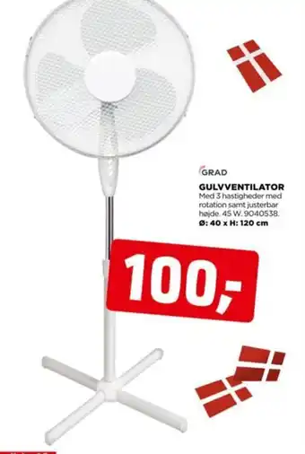 jem & fix GULVVENTILATOR tilbud