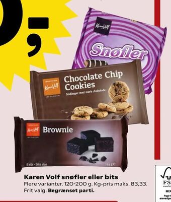 Kvickly Karen Volf snøfler eller bits tilbud