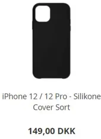 iPhone 12/12 Pro-Silikone Cover Sort