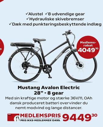 Kvickly Mustang Avalon Electric 28" - 8 gear tilbud